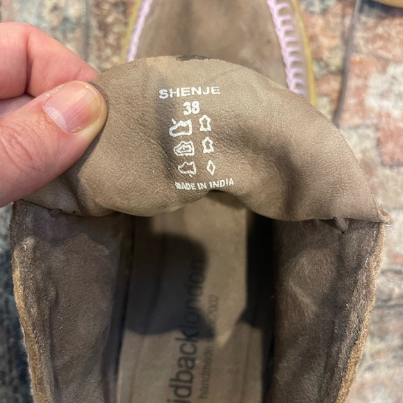 Laidback London Shenje Suede Lace-Up Chukka Booties Gray - Purple Crochet Detail - Picture 2 of 7